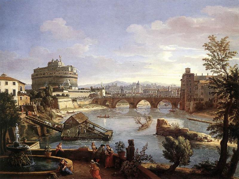 WITTEL, Caspar Andriaans van The Castel Sant'Angelo from the South oil painting image